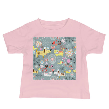 Baby Jersey Tee - Cats & Dogs