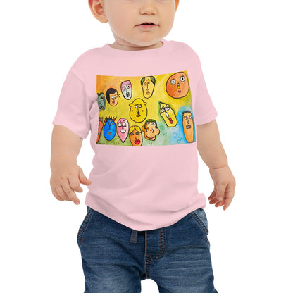 Baby Jersey Tee - Funny Faces