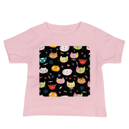 Baby Jersey Tee -  Cat Faces