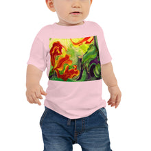 Load image into Gallery viewer, Baby Jersey Tee - Red &amp; Yellow Flower Watercolor
