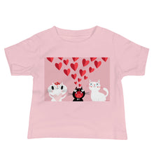 Load image into Gallery viewer, Baby Jersey Tee - Pink Cat Love!
