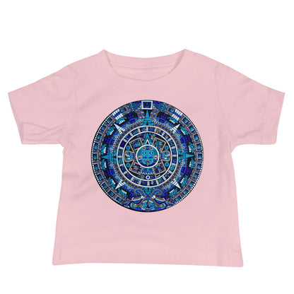 Baby Jersey Tee - Mayan Calendar in Blue