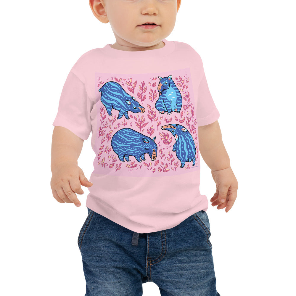 Baby Jersey Tee - Funny Blue Tapirs