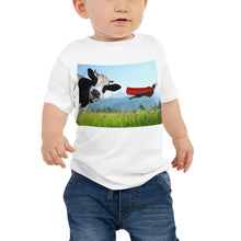 Load image into Gallery viewer, Soft Jersey Crew Neck - Cow &amp; Super Dog - Ronz-Design-Unique-Apparel
