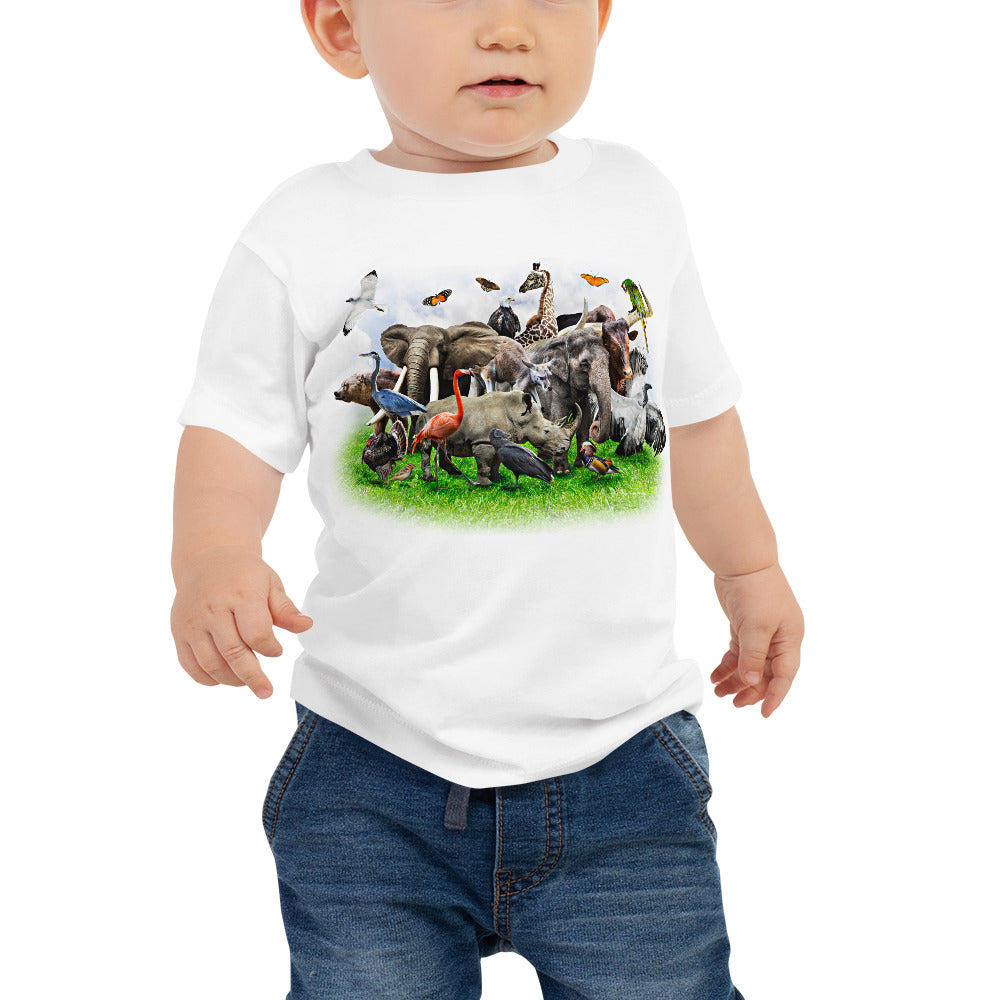 Baby Jersey Tee - Wild Animals