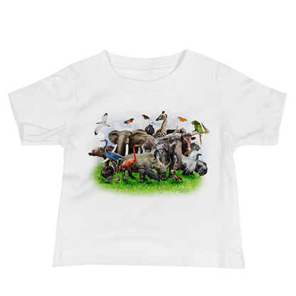 Baby Jersey Tee - Wild Animals