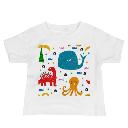Baby Jersey Tee - A Whale, A Dino & an Octopus...