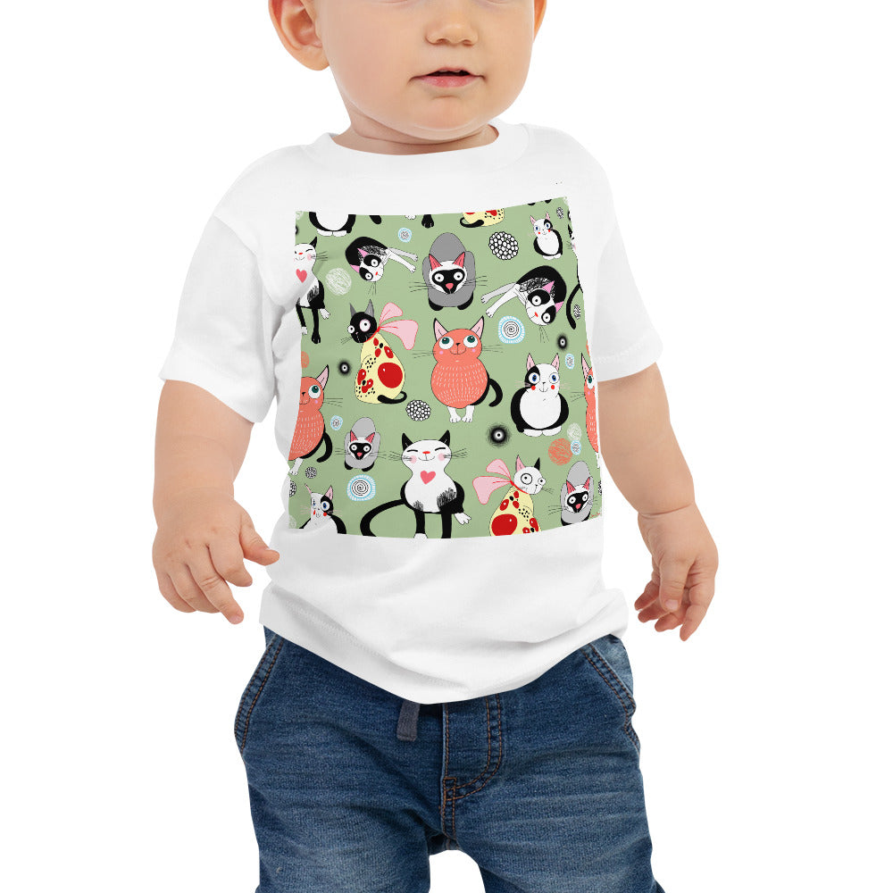 Baby Jersey Tee - Happy Cats