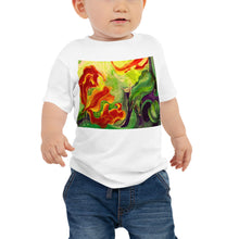 Load image into Gallery viewer, Baby Jersey Tee - Red &amp; Yellow Flower Watercolor
