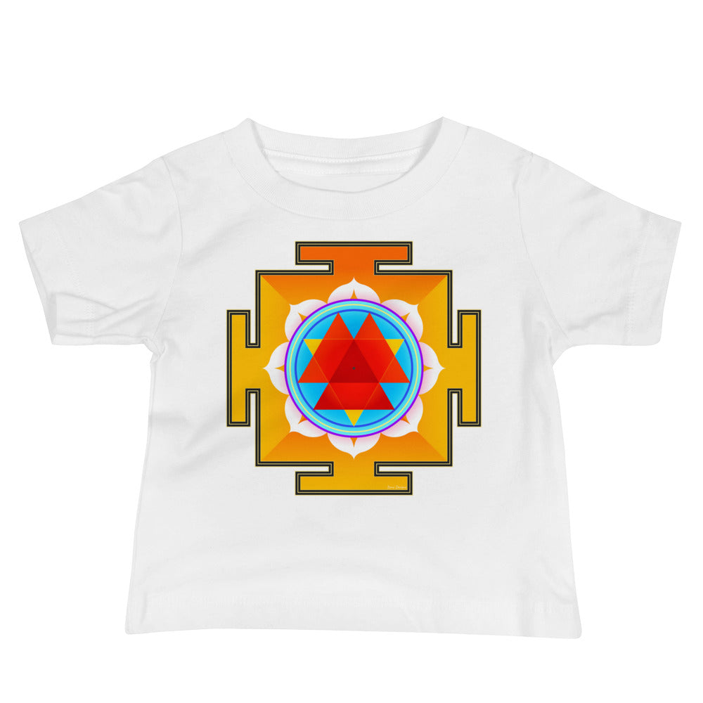 Baby Jersey Tee - Red & Yellow Yantra