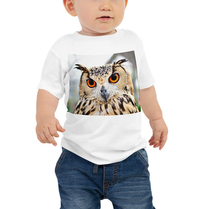 Baby Jersey Tee - Orange Eyed Owl