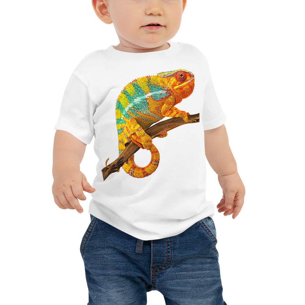 Baby Jersey Tee - Yellow & Green? Chameleon