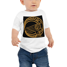 Load image into Gallery viewer, Baby Jersey Tee - Odin&#39;s Crow on a Crescent Moon
