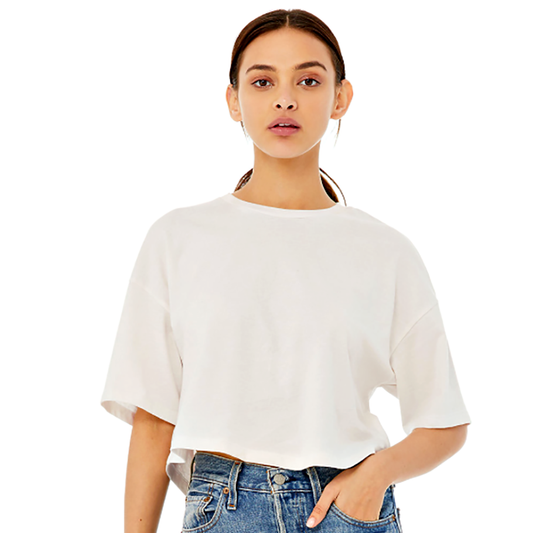 Loose drop shoulder crop top- Horus