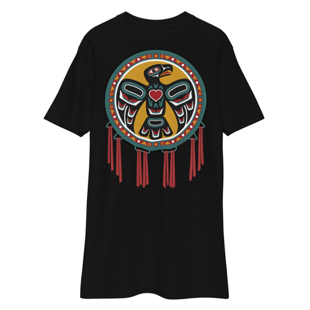 Premium Heavyweight Tee - Pacific Northwest Eagle Totem