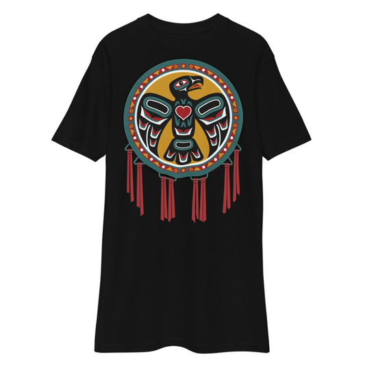 Premium Heavyweight Tee - Pacific Northwest Eagle Totem