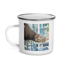 Load image into Gallery viewer, Happy Camper Silver Rim Enamelware Mug - Have a Nice Day!
