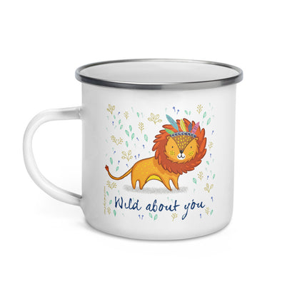 Happy Camper Silver Rim Enamelware Mug - Wild About You