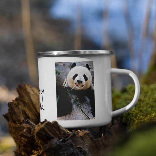 Happy Panda Enamel Mug 2