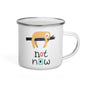 Silver Rim Enamel Mug - Not Now!
