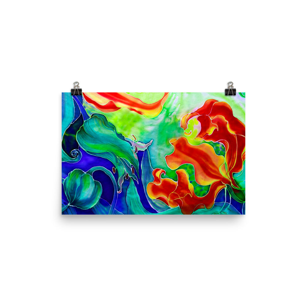 Beautiful Gicleé Poster - Red Flowers Watercolor #3