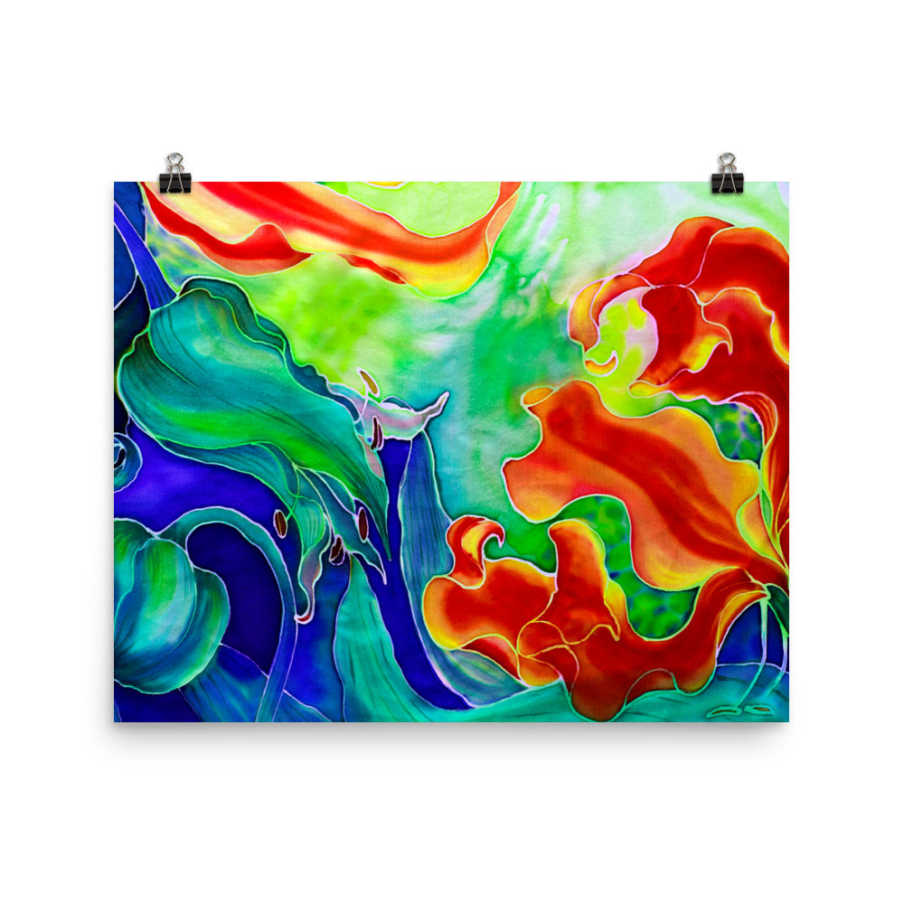 Beautiful Gicleé Poster - Red Flowers Watercolor #3