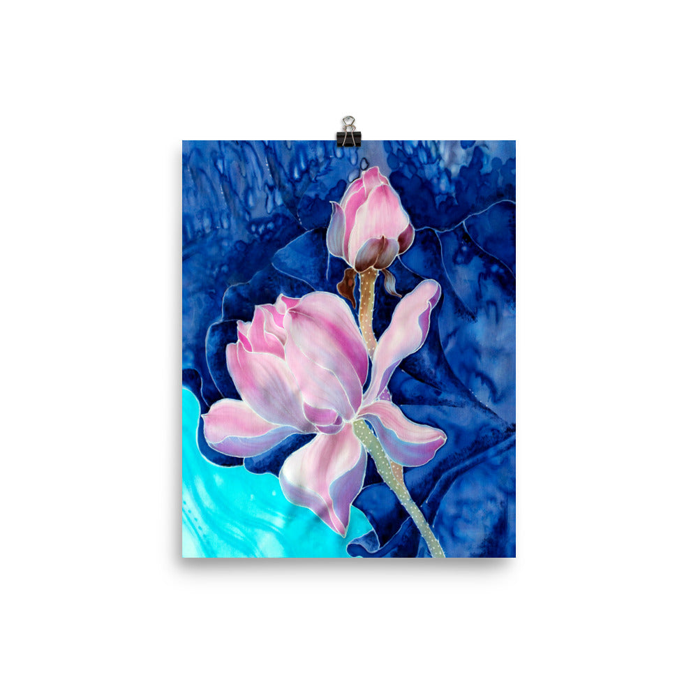 Beautiful Gicleé Poster - Pink Flower Watercolor