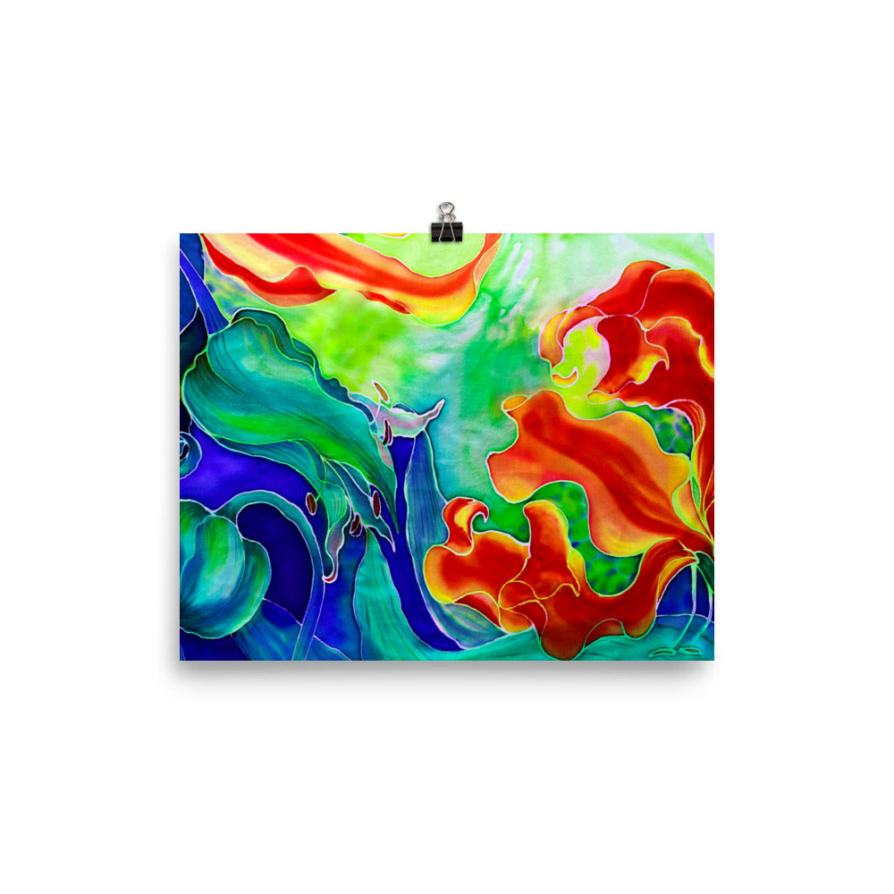 Beautiful Gicleé Poster - Red Flowers Watercolor #3