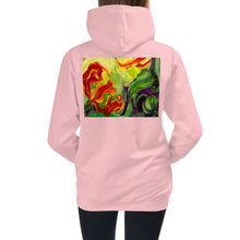Load image into Gallery viewer, Premium Hoodie - FRONT &amp; BACK Print: Red Flowers Watercolor
