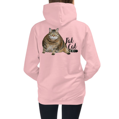 Premium Hoodie - FRONT & BACK Print: Cat Faces & Fat Cat