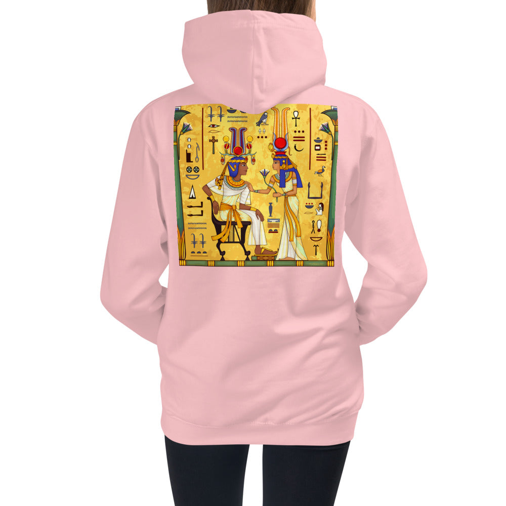 Premium Hoodie - BACK Print: Egyptian Royal Couple