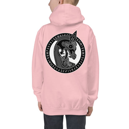 Premium Hoodie - BACK Print: Viking Ship Dragon head