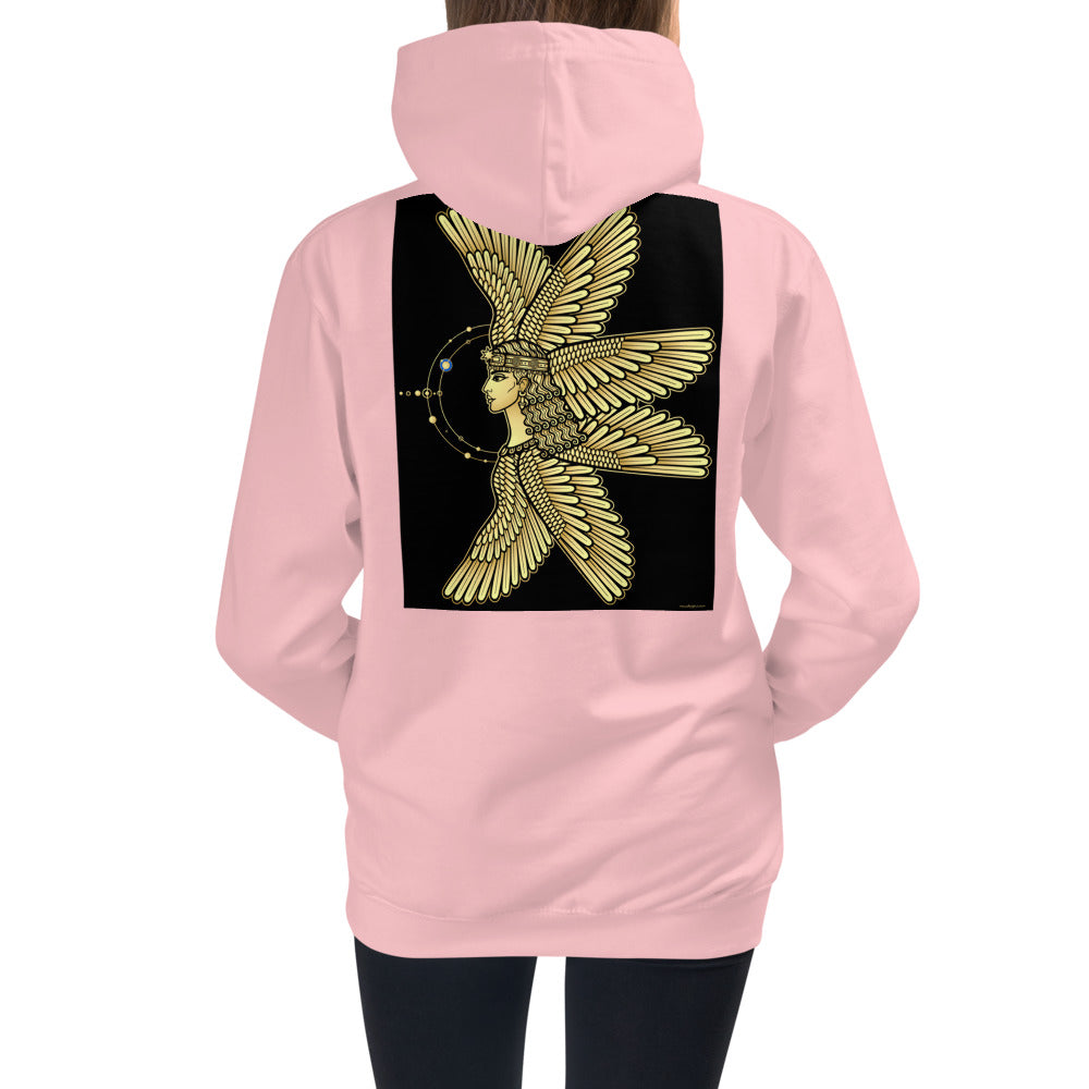 Premium Hoodie - BACK Print: Winged Goddess