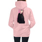 Premium Hoodie - BACK Print: Pink Hair Amine Girl