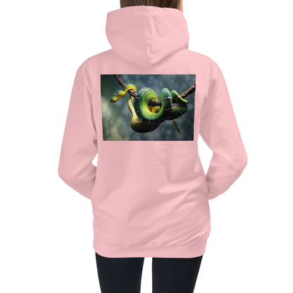 Premium Hoodie - BACK Print: Green Tree Python