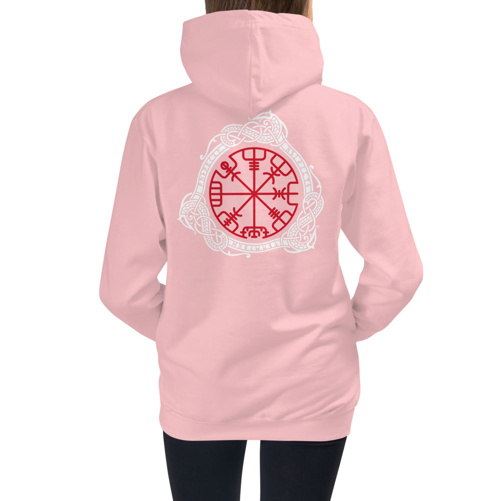 Premium Hoodie - BACK Print: Magical Norse Runic Compass