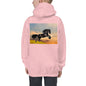 Premium Hoodie - BACK Print: Black Friesian Lift Off