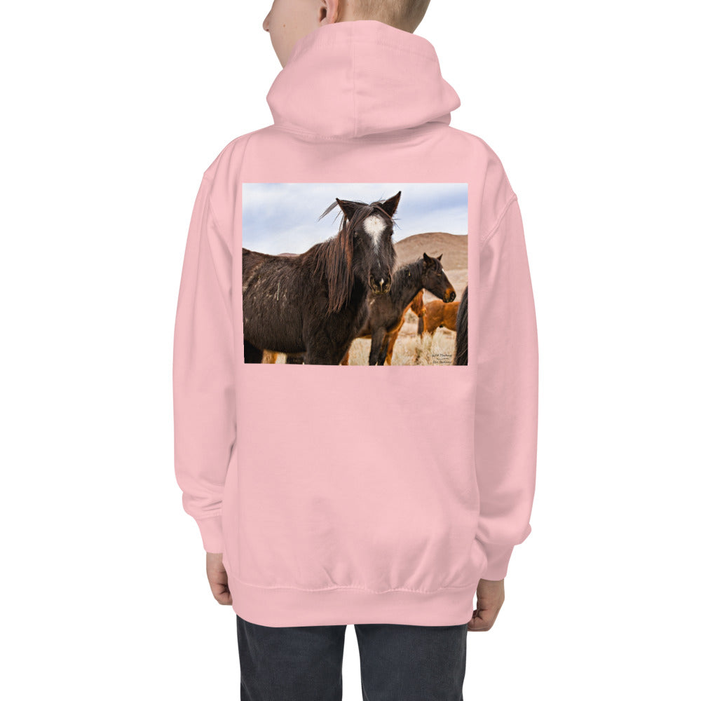 Premium Hoodie - BACK Print: Wild Mustangs