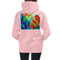 Premium Hoodie - BACK Print: Red Flowers Watercolor #3