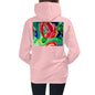 Premium Hoodie - BACK Print: Red Flowers Watercolor #2