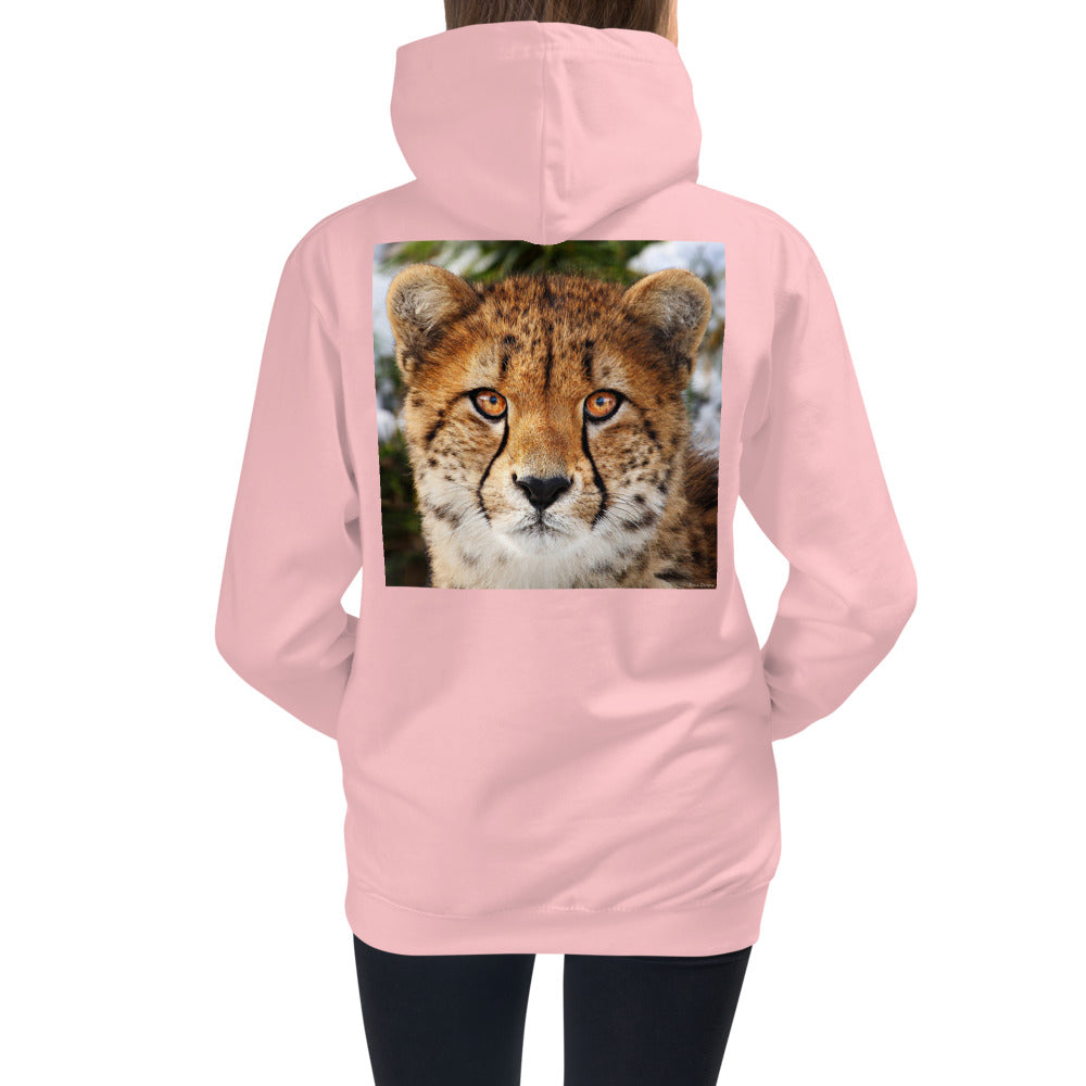 Premium Hoodie - BACK Print: Cheetah Stare