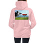 Premium Hoodie - BACK Print: Cow & Super Dog