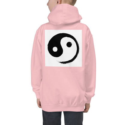 Premium Hoodie - BACK Print: Ink Brush Yin & Yang