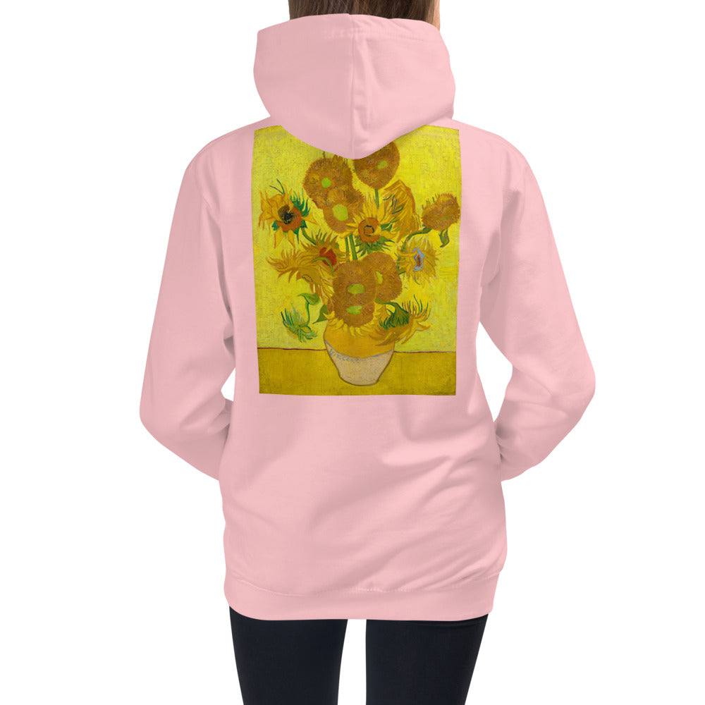 Premium Hoodie - BACK Print: 12 Sunflowers in a Vase