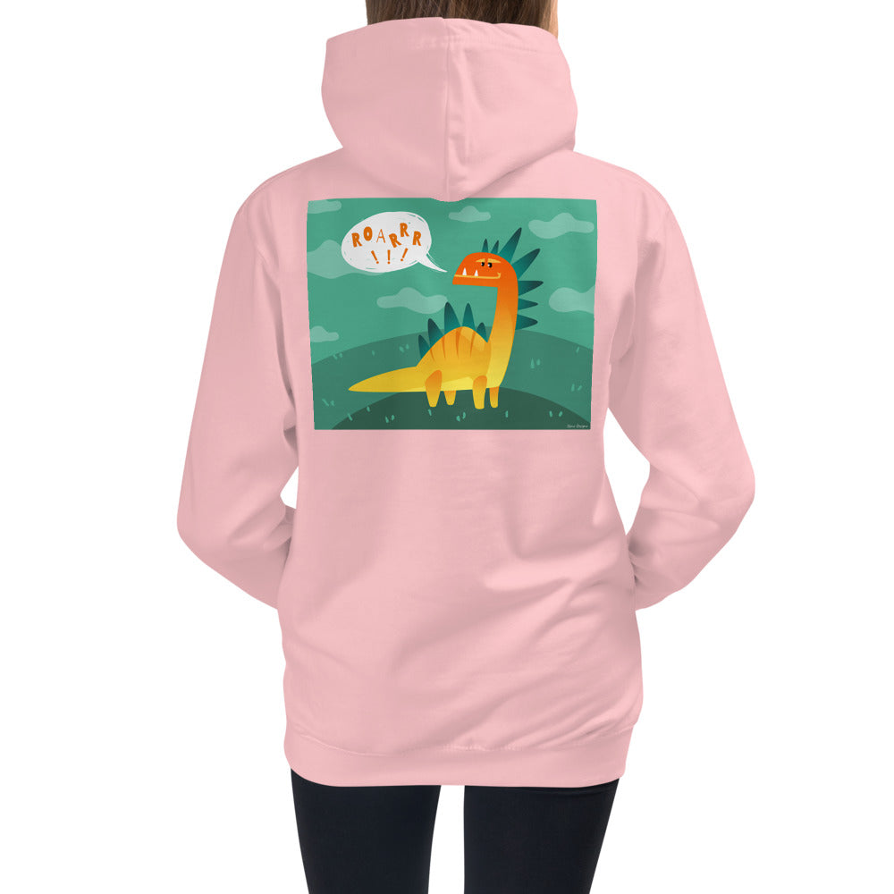 Premium Hoodie - BACK Print: Dino Roar!