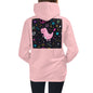 Premium Hoodie - BACK Print: Pink Dino. Peace Out!