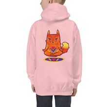 Load image into Gallery viewer, Premium Youth Hoodie - Print on the BACK - Enlightened Hygge Fox
