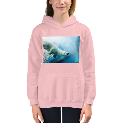 Premium Hoodie - FRONT & BACK Print: Polar Dip & Polar Bear on Ice