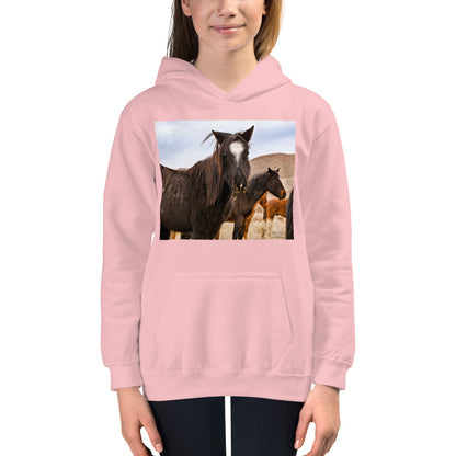 Premium Hoodie - FRONT Print: Wild Mustangs