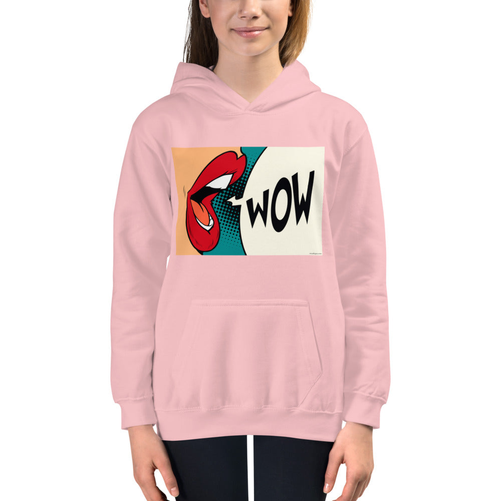 Premium Hoodie - FRONT Print: WOW!